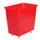 Verrijdbare Rechthoekige Bak 135 Liter Hxbxd 670X660X432Mm Pe Rood