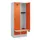 locker met bank,HxBxD 1950x800x815mm,2vak,vak B 400mm,draaigrendel