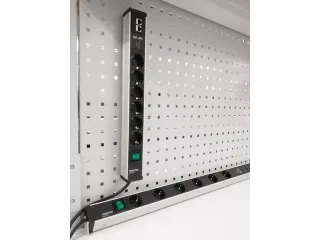 energielijst,v. montagetafel,HxBxD 52x468x44mm,m. loket,6stekkerdozen - 3