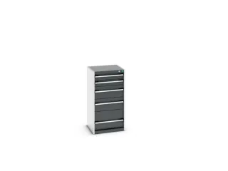 ladekast HxBxD 1000x525x525mm 5laden romp RAL7035 front RAL7016 - 7