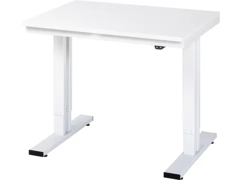 Werkbank elektrisch hoogte verstelbaar 720-1120x1000x800mm wit RAL7035