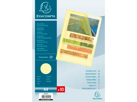 PK 10 L-map glad PP 12/100 A4 geel