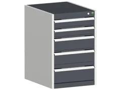 ladekast HxBxD 800x525x650mm 5laden romp RAL7035 front RAL7016