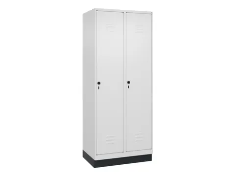 locker,HxBxD 1950x800x500mm,2vak,vak B 400mm,draaigrendel,sokkel