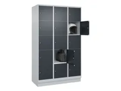 lockerkast,HxBxD 1950x1200x500mm,3x5vakken,vak B 400mm,cil.-slot