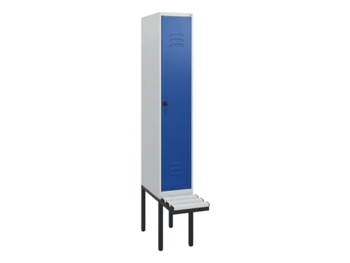 locker met bank,HxBxD 1950x300x815mm,1vak,vak B 300mm,draaigrendel