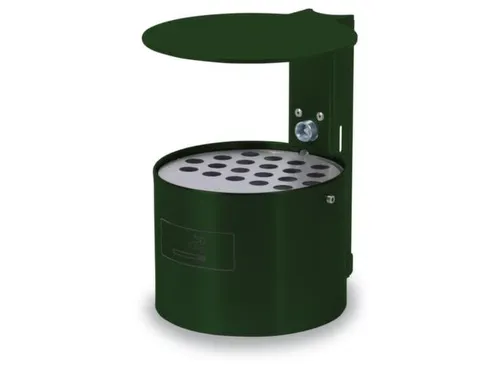 Asbak Rond Overkapping 4 liter 135x200mm Binnen/Buiten Groen