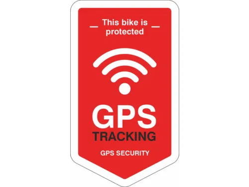wandbord,"GPS TRACKING",folie,rood/wit/zwart,om te verlijmen
