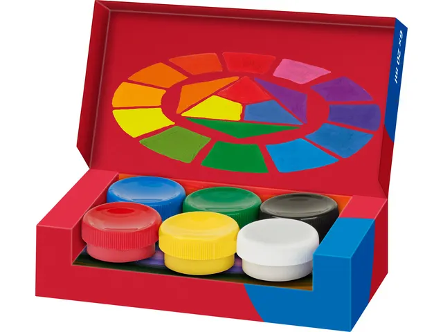 Verf Faber-Castell Tempera-Gouache 6 kleuren potjes á 20ml