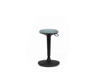 Zit-/Stahulp,Kantelbaar,Ronde Zitting,Zitting Stof Blauw - 1