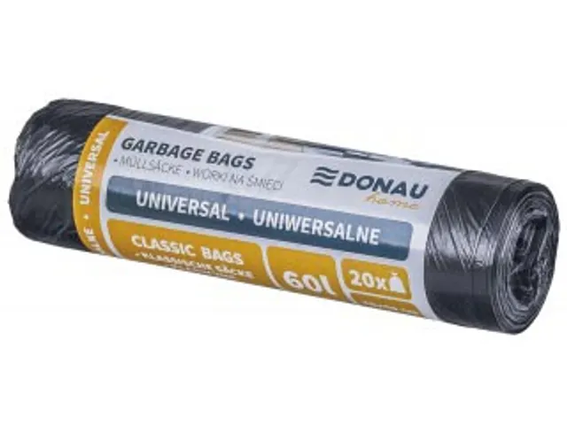 Vuilniszak 7 Micron 60 Liter Zwart 20 Stuks
