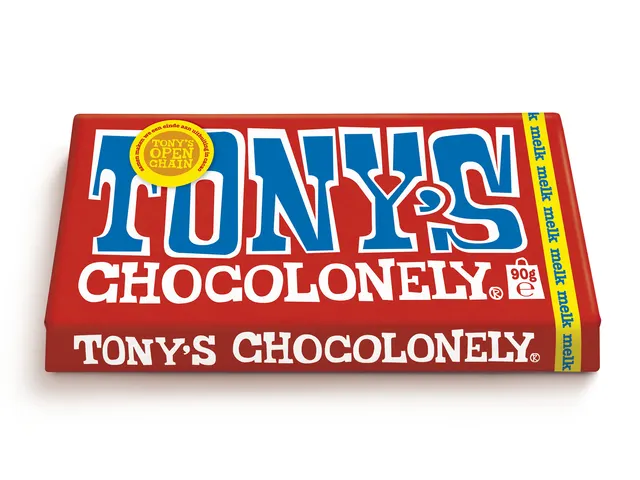 Chocolade Tony Chocolonely melk reep 90 gram