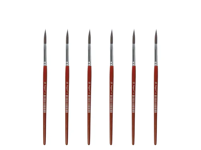 Penseel Kangaro Serie 120 rond Nr. 10 geitenhaar doos 6 stuks