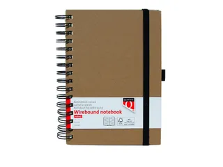 Notitieboek Quantore A5 spiraal kraft lijn bruin - 1