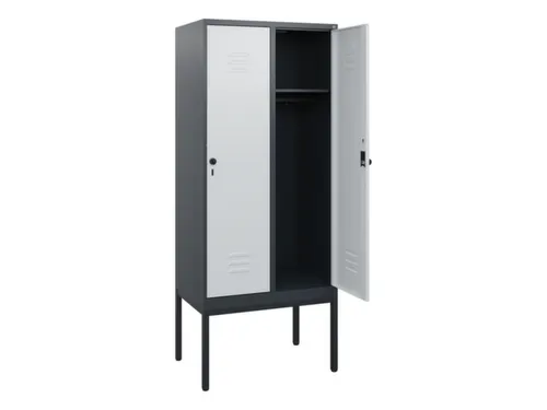 locker,HxBxD 1950x800x500mm,2vak,vak B 400mm,draaigrendel