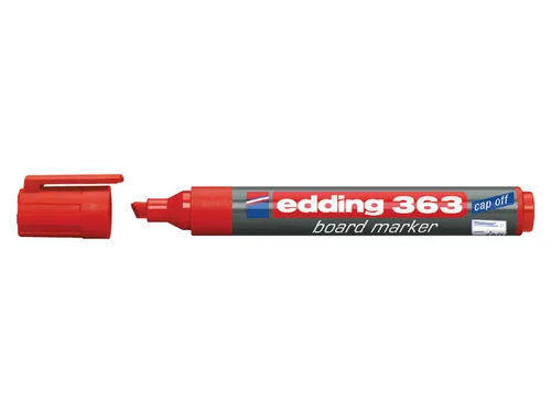 Viltstift edding 363 whiteboard beitel rood 1-5mm