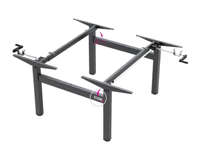 Dextro Duo onderstel Slinger Zit-Sta 120-180 breed, kleur Wit