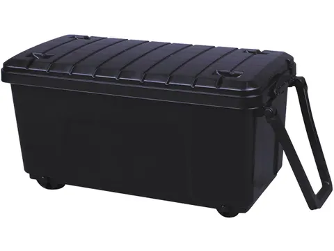 Opbergkoffer Op Wieltjes 64 Liter Zwart