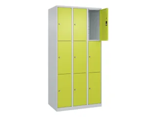 lockerkast,HxBxD 1850x900x500mm,3x3vakken,vak B 300mm,cil.-slot - 1