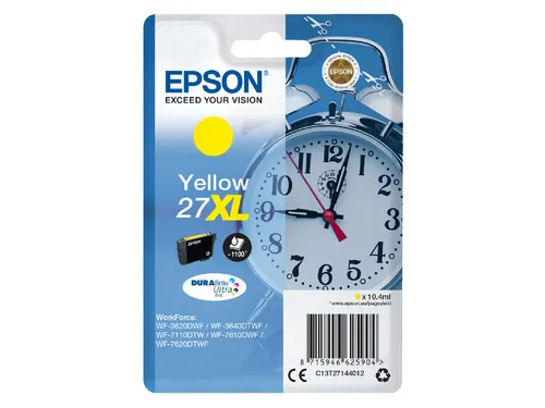 Inktcartridge Epson 27XL T2714 geel HC C13T27144012