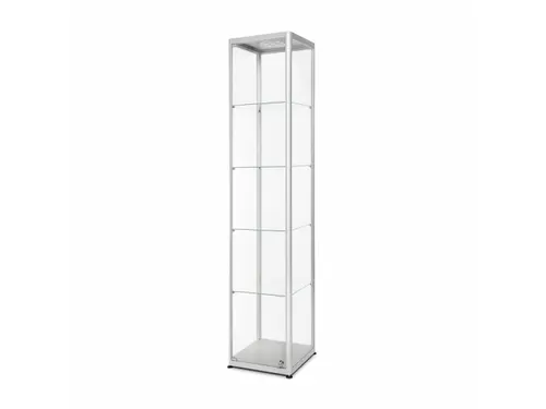 Glazen Vitrinekast LED Verlicht 40x40x200cm