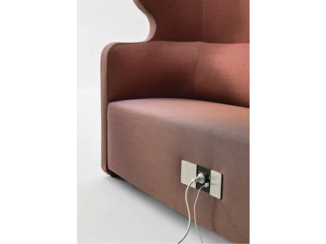 fauteuil,1 sièges,insonorisant,tissu gris clair,HxlxP 1330x860x760mm
