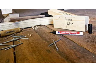 Viltstift edding 400 rond zwart 1mm - 3