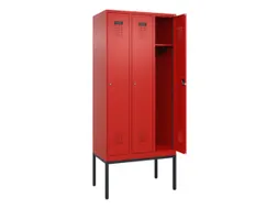 locker,HxBxD 2120x900x500mm,3vak,vak B 300mm,cil.-slot,voetonderstel