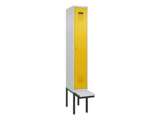 locker met bank,HxBxD 2120x300x815mm,1vak,vak B 300mm,cilinderslot - 2
