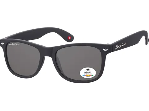 Zonnebril Montana met smoke gepolariseerd glas zwart