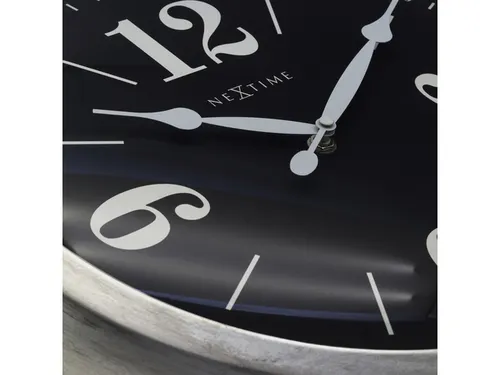Landelijke wandklok - 39cm - Stille klok - Wit/ ZIlver - NeXtime "Clas