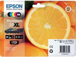 Epson 33XL Inktcartridges Multipack 2x Zwart + 3 Kleuren