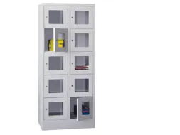 Vakkenkast Vensterdeuren 1850x830x500mm 10 Vakken B 400mm Cilinderslot
