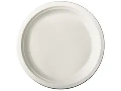 Papstar "Pure" Borden van suikerriet Rond 23cm Wit 50 stuks