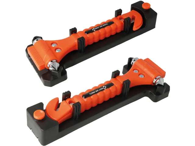 First Aid Only Noodhamer + Gordelsnijder incl. Houder 2 stuks Oranje