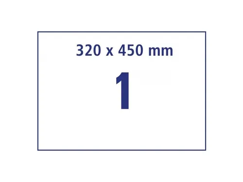Antimicrobiële etiketten afneembaar transparant 450x320mm