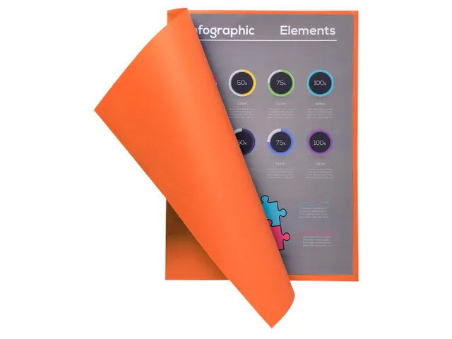 Dossiermap FLASH 220 100% Gerecycleerd 24x32cm Oranje 100 Stuks
