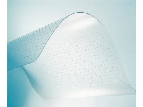 vloerbeschermingsmat,v. tapijt,BxD 1500x1200mm,PE/PU,transparant
