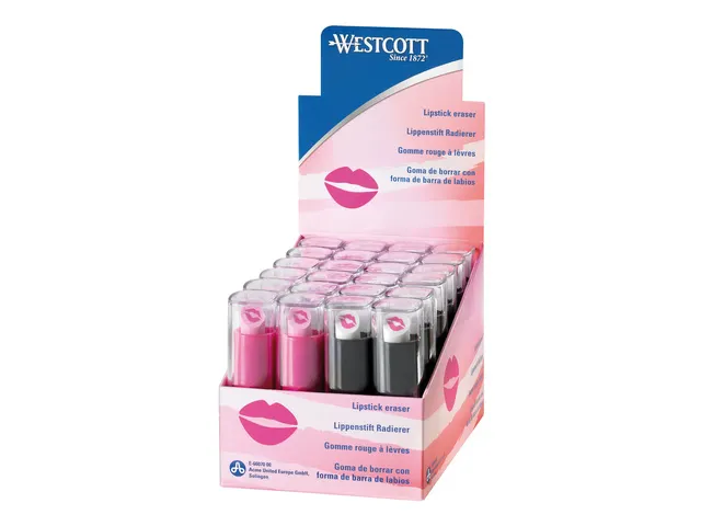 Gum Westcott lipstick vorm in 2 assorti kleuren display a 24 stuks