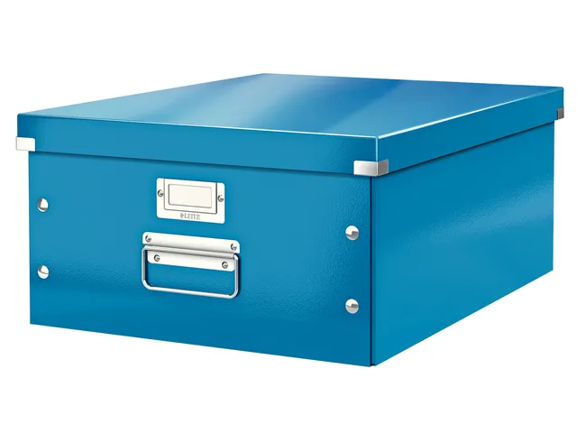 Opbergbox WOW Click & Store 369x200x482mm blauw 85% gerecycled karton