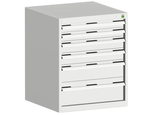 ladekast HxBxD 800x650x650mm 6laden romp RAL7035 front RAL7035