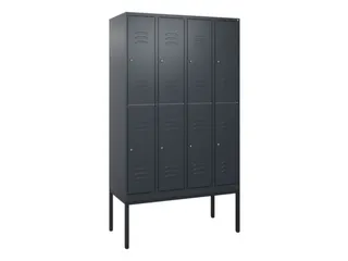 dubbeldekse locker,HxBxD 2120x1200x500mm,4x2vak.,vak B 300mm,cil.-slot - 1