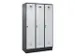 locker voor scheiding van kleding,HxBxD 1950x1200x500mm,3vak