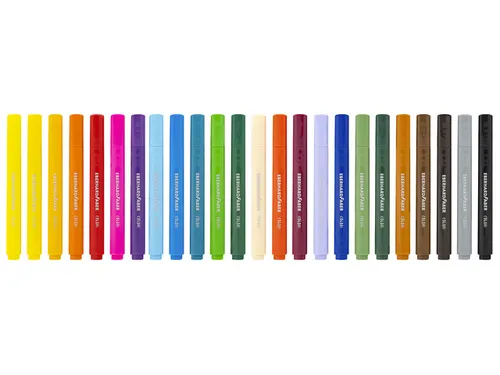 Viltstiften Eberhard Faber Jumbo 2mm 24 kleuren in kunststof etui