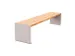 Banc d'extérieur L1800mm 3 lattes chêne clair/RAL7044