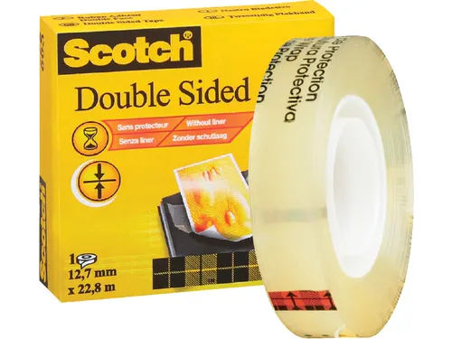 Plakband Scotch 665 12mmx22.8m dubbelzijdig