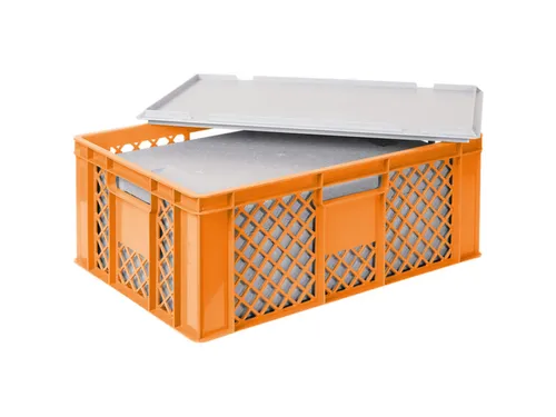 Euronorm-stapelbak,m. isoleerbox,HxLxB 240x600x400mm,43/20,4l,HDPE