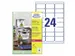 Avery Zweckform L4773 Weerbestendige etiketten A4 63,5x33,9 Wit 2400st