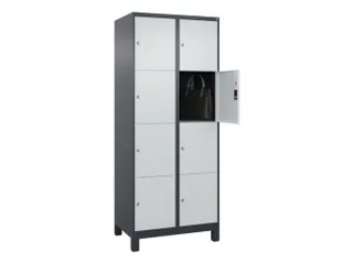 lockerkast,HxBxD 1950x800x500mm,2x4vakken,vak B 400mm,cil.-slot,voeten - 1