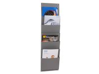 kantoorplanner 6vakken HxB 900x255mm plank(en) PP antraciet